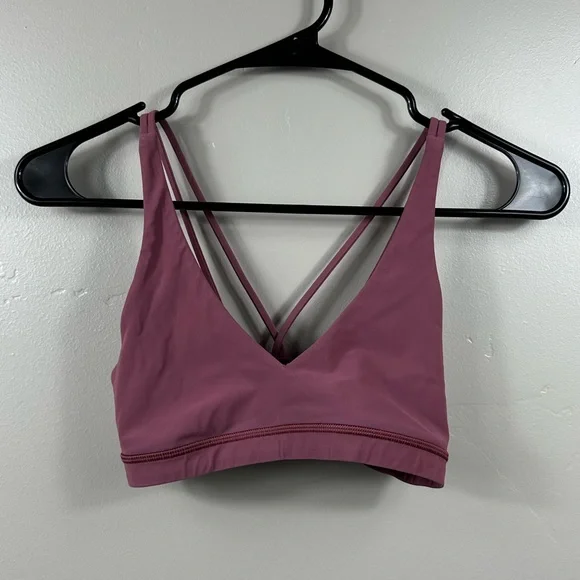Lululemon Freely Flexed Bra Misty Merlot Pink Size 2